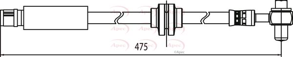 Apec HOS3887 Brake Hose - 1