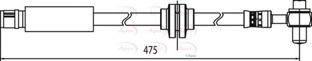 Apec HOS3887 Brake Hose - 1