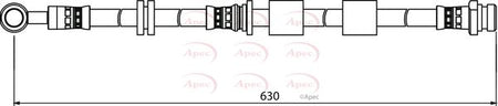 Apec HOS3908 Brake Hose - 1