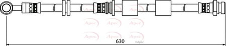 Apec HOS3909 Brake Hose - 1