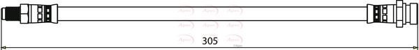 Apec HOS3912 Brake Hose - 1