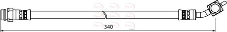 Apec HOS3925 Brake Hose - 1