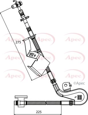 Apec HOS3938 Brake Hose - 1