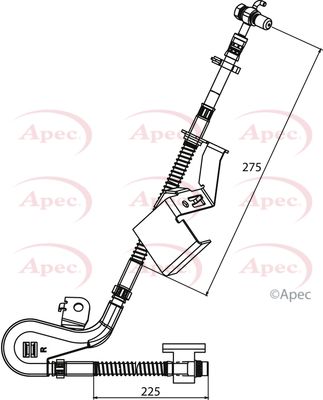 Apec HOS3939 Brake Hose - 1