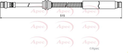 Apec HOS3942 Brake Hose - 1