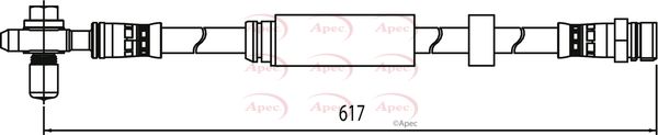 Apec HOS3944 Brake Hose - 1