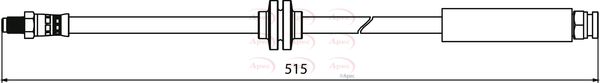 Apec HOS3968 Brake Hose - 1