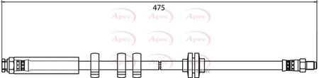 Apec HOS3978 Brake Hose - 1