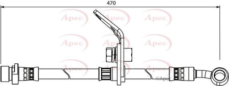 Apec HOS3980 Brake Hose - 1