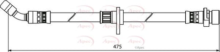 Apec HOS3981 Brake Hose - 1