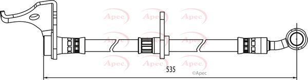 Apec HOS3986 Brake Hose - 1