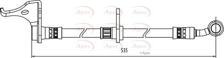 Apec HOS3986 Brake Hose - 1