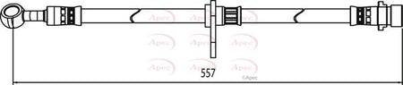 Apec HOS3992 Brake Hose - 1
