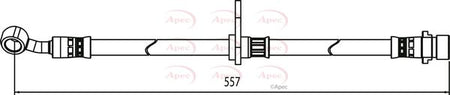 Apec HOS3993 Brake Hose - 1