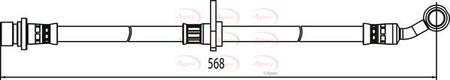 Apec HOS3995 Brake Hose - 1