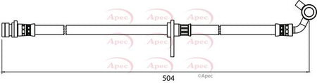Apec HOS3998 Brake Hose - 1