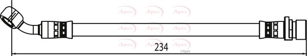 Apec HOS4004 Brake Hose - 1