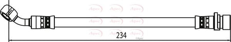 Apec HOS4004 Brake Hose - 1