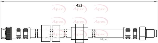 Apec HOS4008 Brake Hose - 1