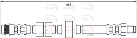 Apec HOS4008 Brake Hose - 1