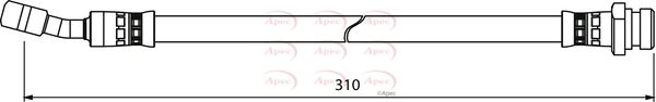 Apec HOS4015 Brake Hose - 1