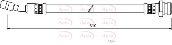 Apec HOS4016 Brake Hose - 1