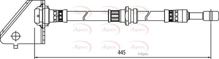 Apec HOS4021 Brake Hose - 1