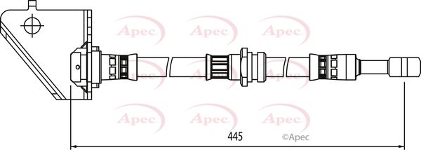 Apec HOS4022 Brake Hose - 1
