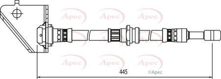 Apec HOS4022 Brake Hose - 1