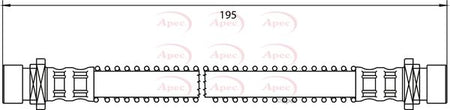 Apec HOS4025 Brake Hose - 1