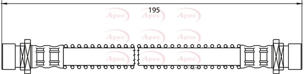 Apec HOS4025 Brake Hose - 1
