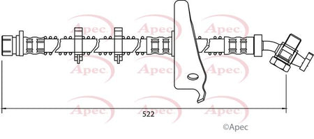 Apec HOS4026 Brake Hose - 1