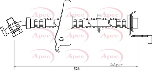 Apec HOS4027 Brake Hose - 1