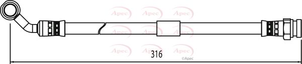 Apec HOS4030 Brake Hose - 1