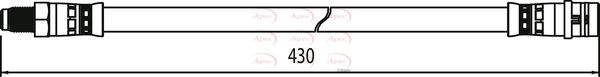 Apec HOS4033 Brake Hose - 1