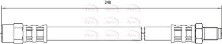Apec HOS4040 Brake Hose - 1