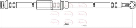 Apec HOS4046 Brake Hose - 1