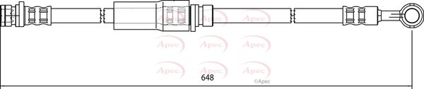 Apec HOS4046 Brake Hose - 1