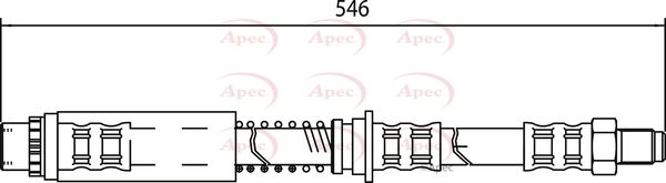 Apec HOS4047 Brake Hose - 1