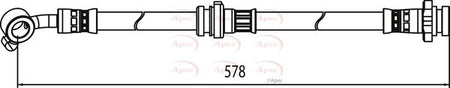 Apec HOS4050 Brake Hose - 1
