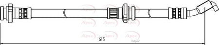Apec HOS4054 Brake Hose - 1