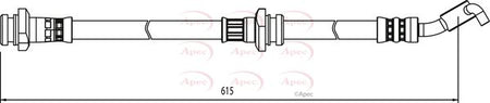 Apec HOS4055 Brake Hose - 1