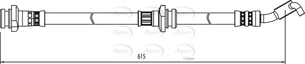 Apec HOS4055 Brake Hose - 1