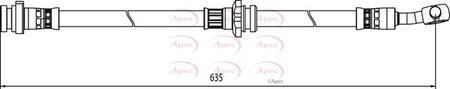 Apec HOS4056 Brake Hose - 1