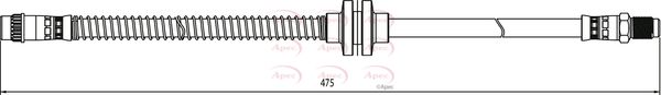 Apec HOS4063 Brake Hose - 1