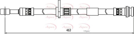 Apec HOS4068 Brake Hose - 1