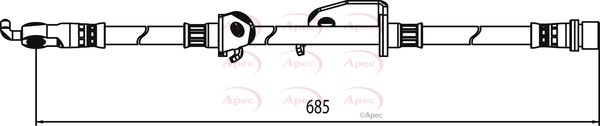 Apec HOS4073 Brake Hose - 1