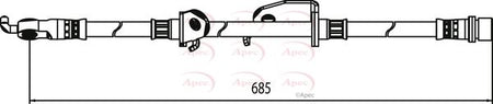 Apec HOS4073 Brake Hose - 1