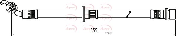 Apec HOS4074 Brake Hose - 1