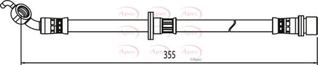 Apec HOS4074 Brake Hose - 1
